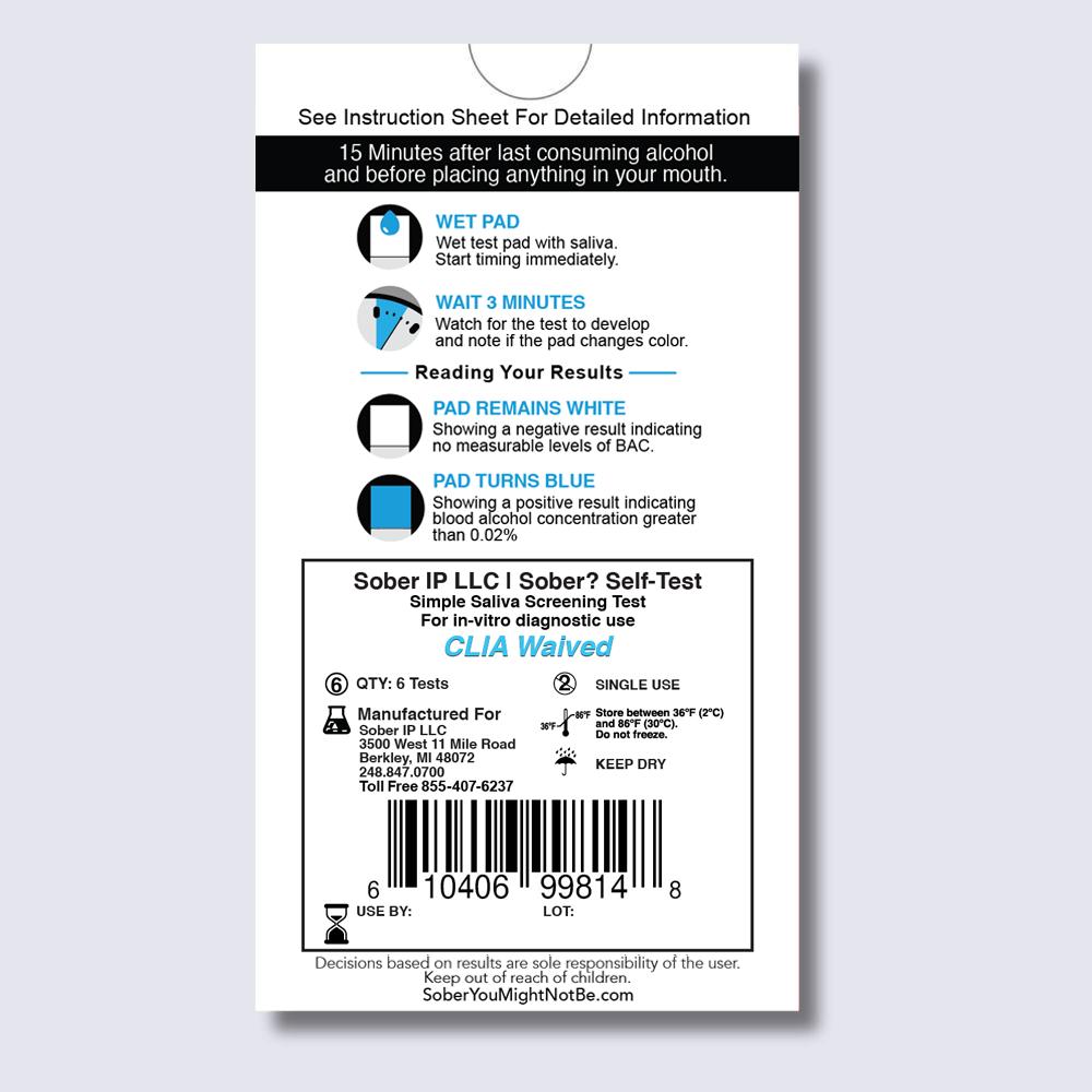 Sober 6 Test Pack