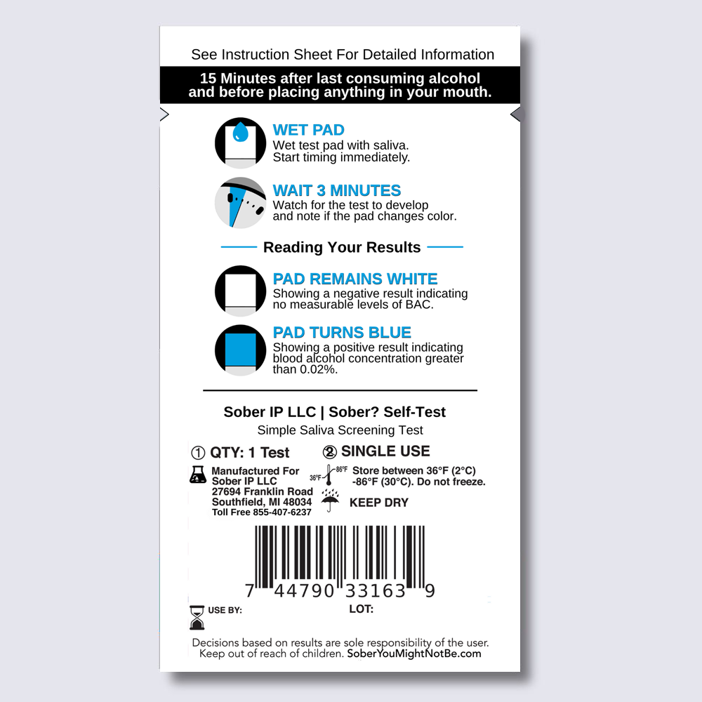 Sober Single Test Pack